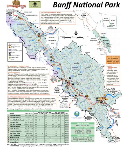 banff canada map.